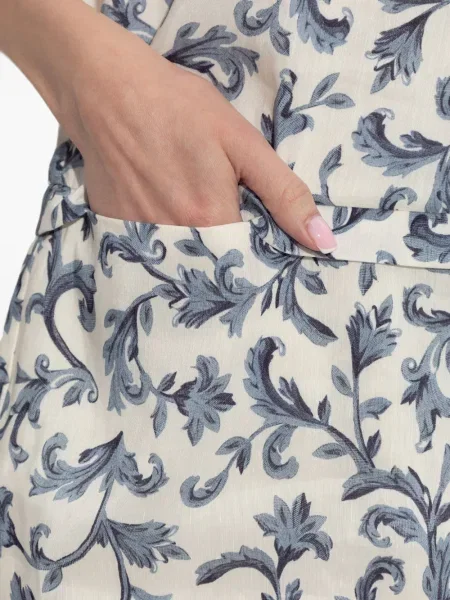 Rochie mini Posse cu imagine de costum alb