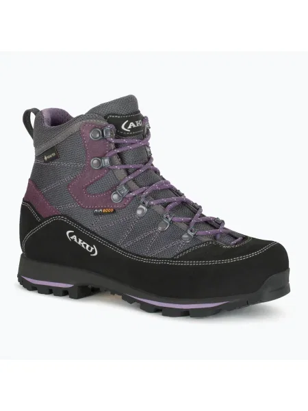 Cizme de trekking pentru femei AKU Trekker Lite III Wide GTX antracit/violet violet