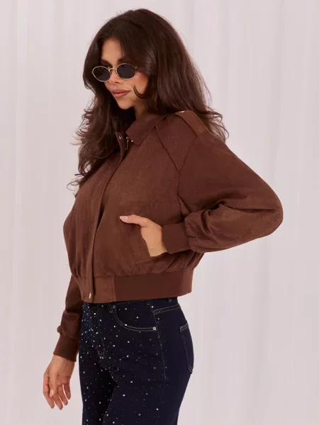 Geacă Italy Moda de catifea negru