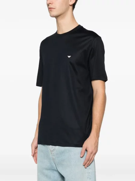 Тениска Emporio Armani бродирана зелено