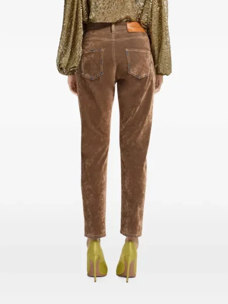Blugi drepți Elie Saab maro