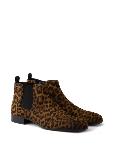 Botine Prada cu imagine maro