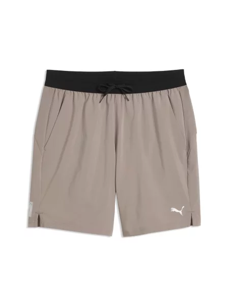 Tkane szorty PWRTRAIN 7" PUMA beżowe