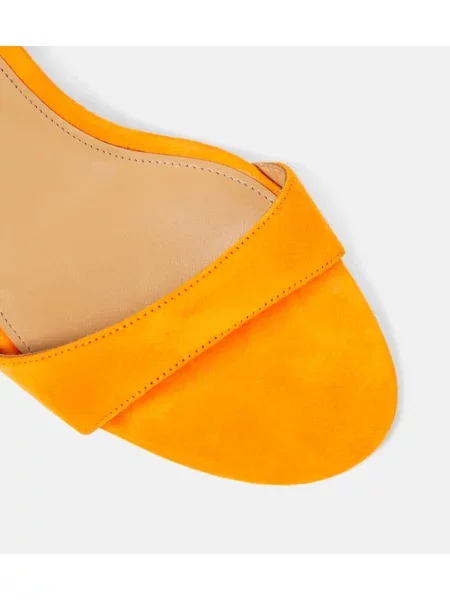 Semišové sandále Aquazzura oranžová