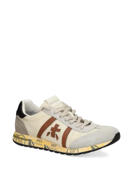 Sneakerși Premiata cu aplicații maro