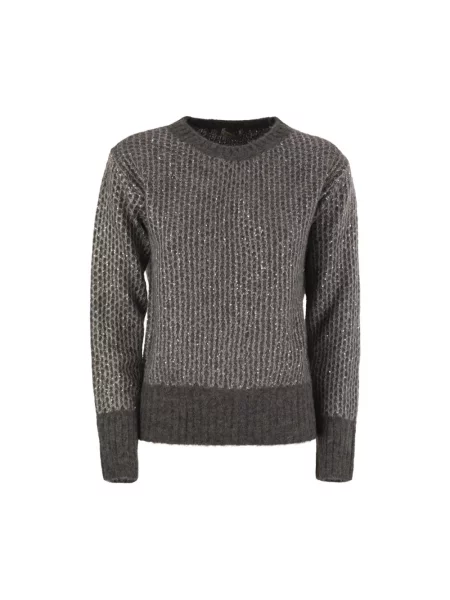 Sweter Herno wełniany szary