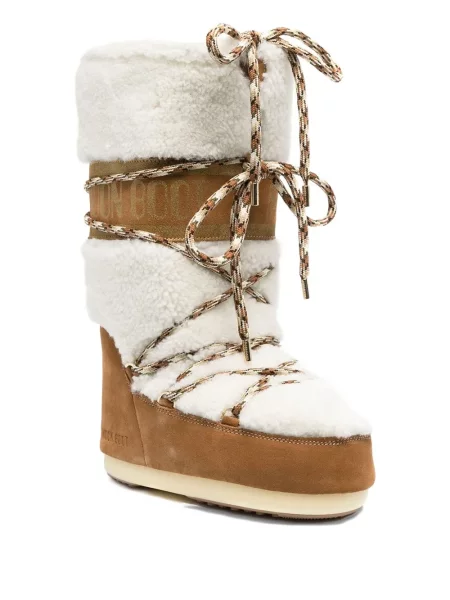 Botine Moon Boot cu șireturi din dantelă