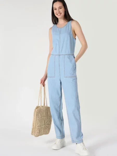 Комбінезони Colin’s комбінований верх блакитний