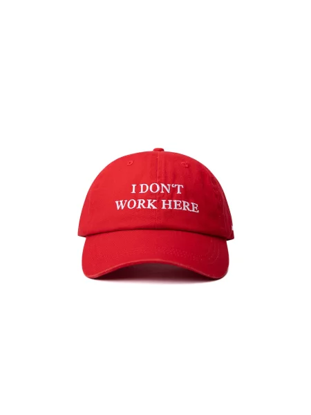 Hatline Lab Kšiltovka I don't work here' červená