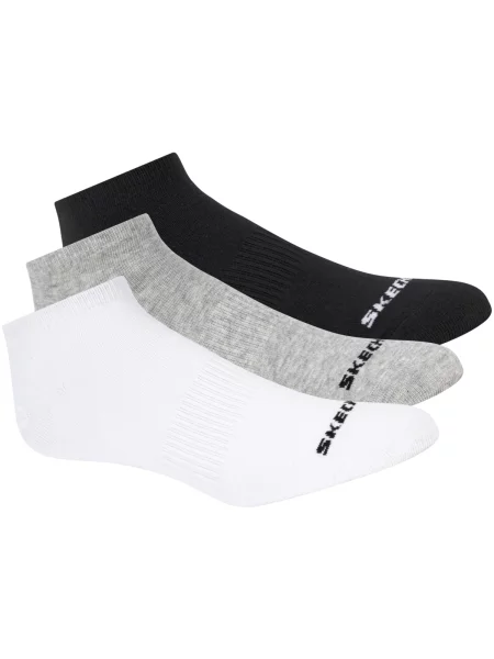 Ponožky SKECHERS Non Terry No Show 3 pack white/black biela