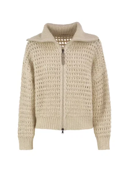 Cardigan Brunello Cucinelli cu paiete ajurat