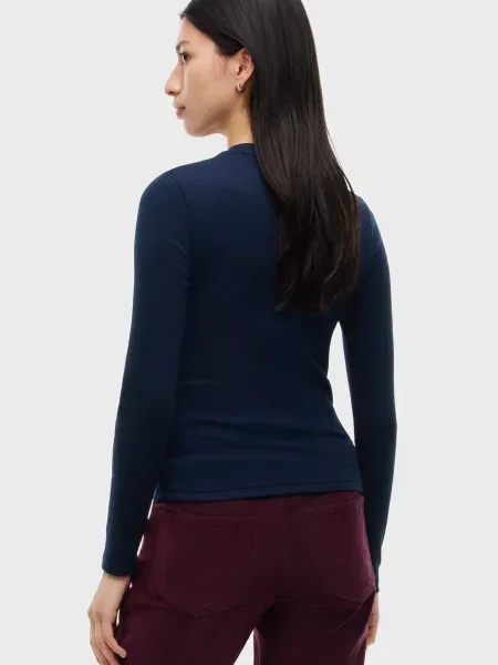 Лонгслів Tommy Jeans з лого синій