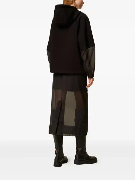 Fustă midi Twinset până la genunchi negru