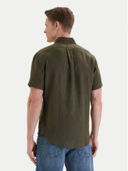 Lanena košulja Polo Ralph Lauren LINEN zelena