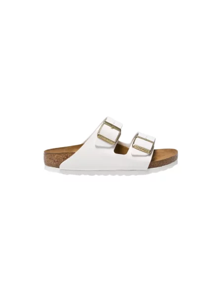 Klapki Birkenstock zamszowe białe