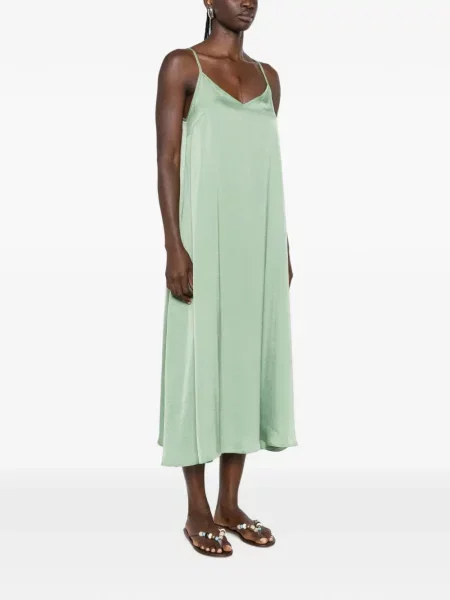 Rochie midi Moutaki cu decolteu în V verde