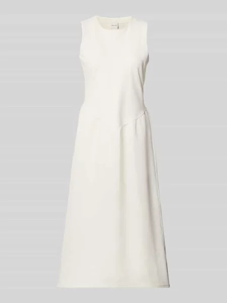 Taliowana sukienka casualowa z lekkim marszczeniem Calvin Klein Womenswear biała