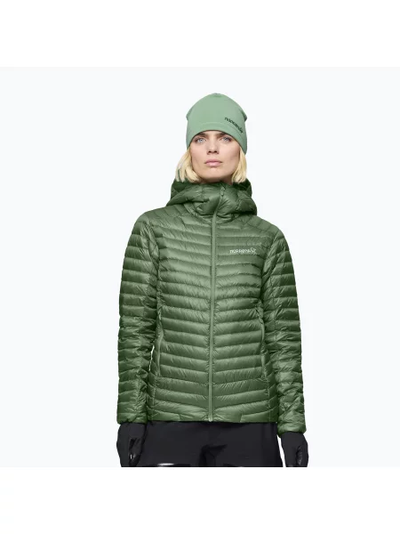 Geacă cu puf pentru femei Norrona Trollveggen Super Light Hood Dark Ivy