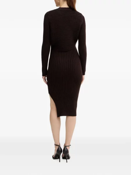Rochie midi Morgan tricotate maro