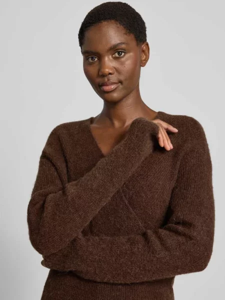 Sweter dzianinowy w stylu kopertowym model Bondie Hope' Msch Copenhagen