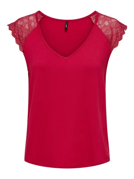 ONLY Tricou ONLPetra roşu închis roșu