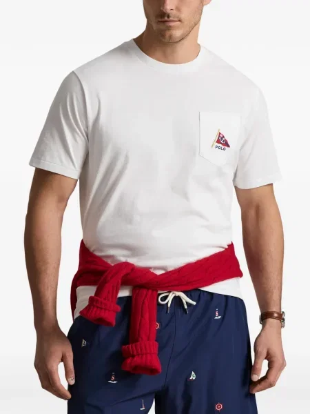 Șosete Polo Ralph Lauren cu model herringbone cu broderie plasă albastru