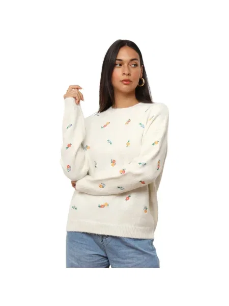 Pulover La Modeuse alb