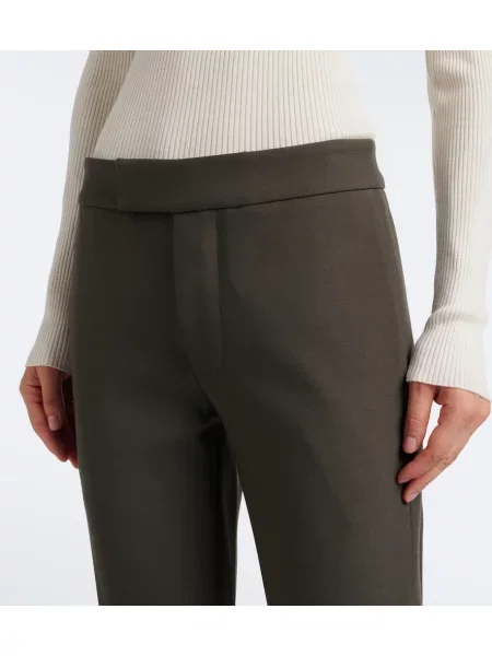 Pantaloni Proenza Schouler de lână evazate verde