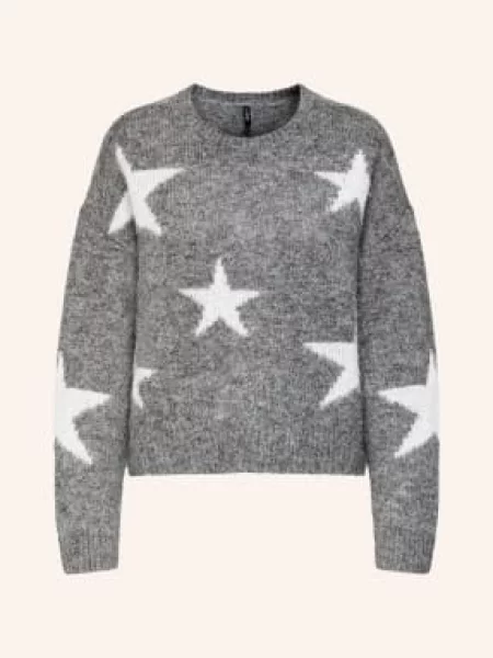 Only Sweter grau biały