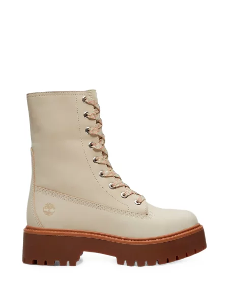 Botine Timberland cu șireturi cu platformă din dantelă