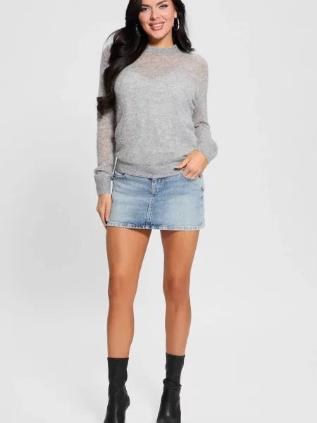 Джинсова спідниця Guess блакитна