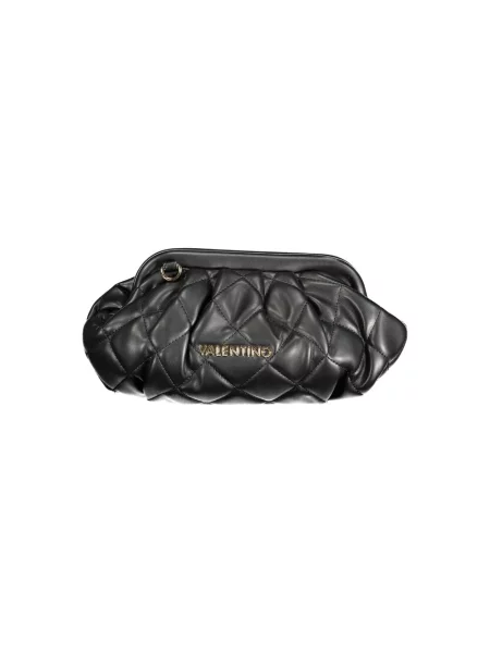 Lniana kopertówka Valentino By Mario Valentino czarna
