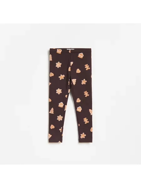 Reserved Karácsonyi mintás leggings sötétbarna
