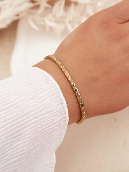 Гривна Boto с цирконий бяло