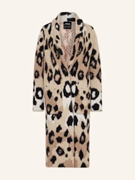 Marc Cain Płaszcz Dzianinowy beige beżowy