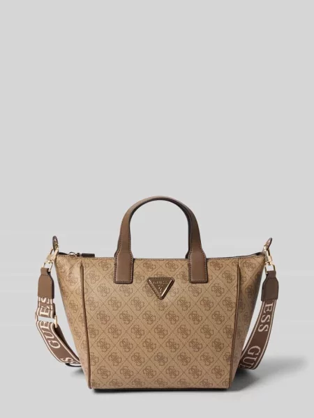 Torebka typu tote bag z naszywką z logo model FOLLIE' Guess brązowa