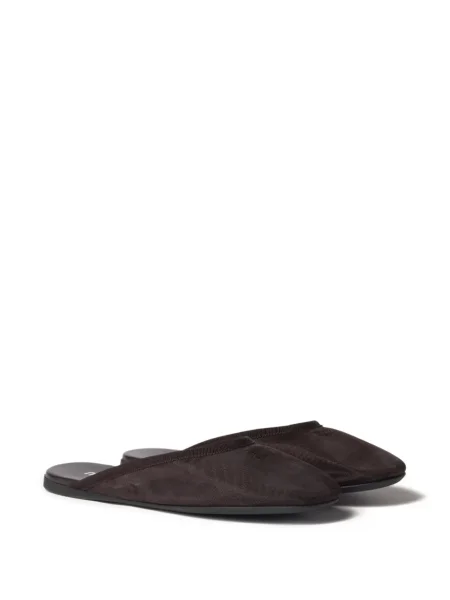 Papuci tip mules Miu Miu fără toc maro