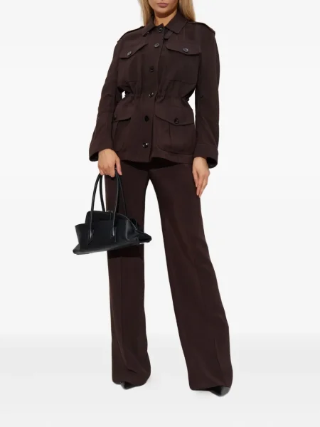Pantaloni Tom Ford plisate maro