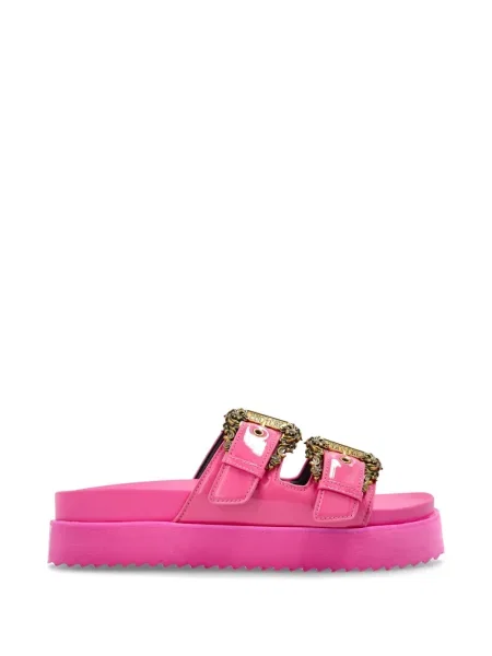 Sandale Versace Jeans Couture cu cataramă cu bretele roz