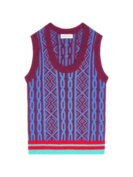 Top Dries Van Noten de lână violet