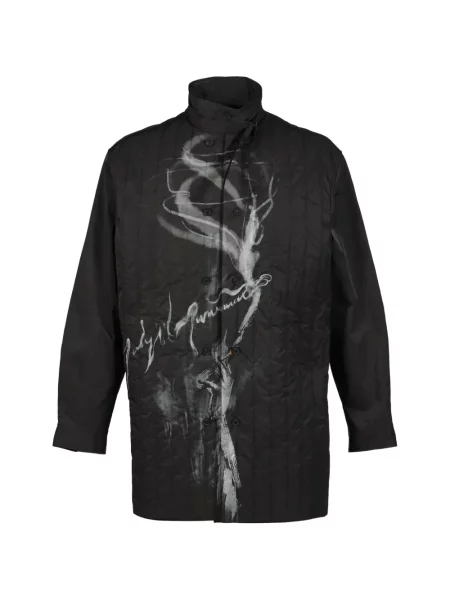 Palton Yohji Yamamoto cu imagine negru