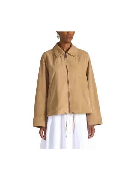 Kurtka skórzana Liviana Conti beżowa