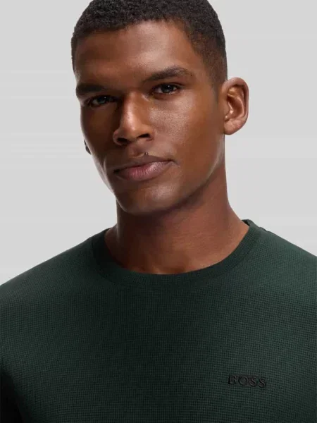 T-shirt o kroju regular fit z mieszanka bawełny model WAFFLE' Boss