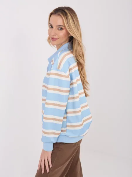 Geacă Italy Moda cu dungi alb