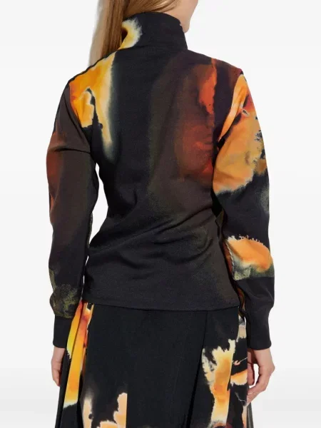 Geacă Y-3 cu imagine cu imprimeu abstract negru