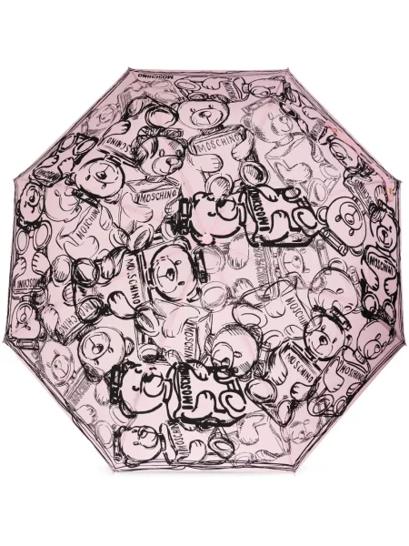 Ursuleț de pluș umbrelă Moschino cu imagine roz