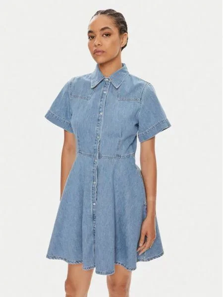 Jeans obleka Hugo modra