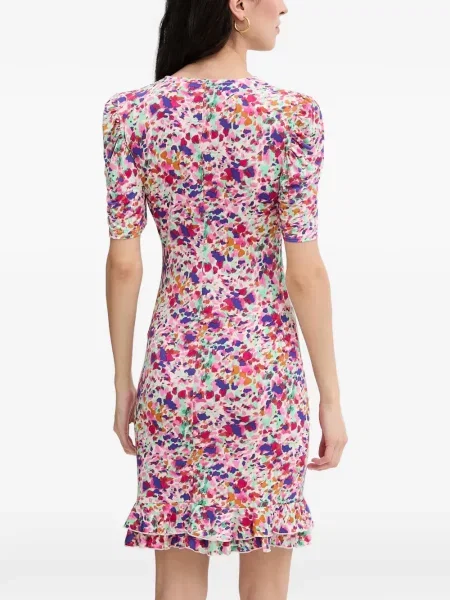 Rochie mini Morgan cu imagine cu imprimeu abstract roz
