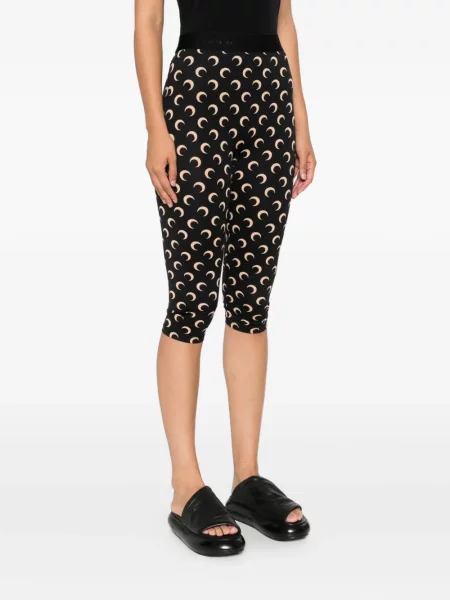 Pantaloni Marine Serre cu imagine negru