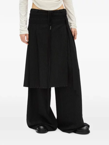 Pantaloni Ann Demeulemeester cu dungi negru